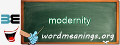 WordMeaning blackboard for modernity